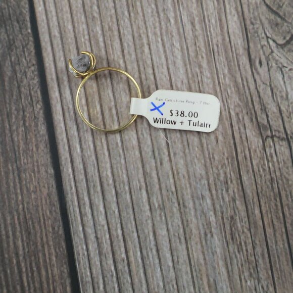 Quartz Gemstone Ring 7 Gold Quartz Stacking Gypsy Bohemian Gift Boho Dainty NWT - Picture 10 of 12